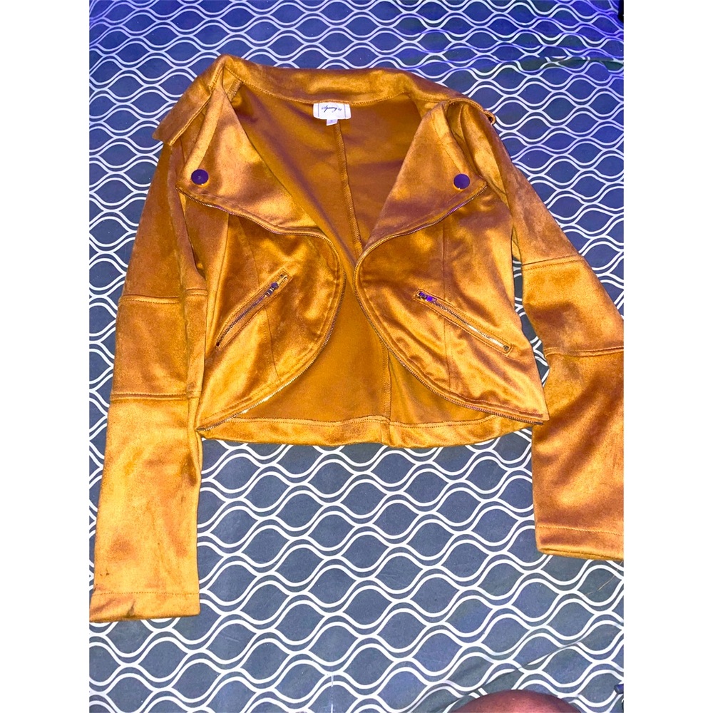 Bundle! Faux suede jacket and knit sweater